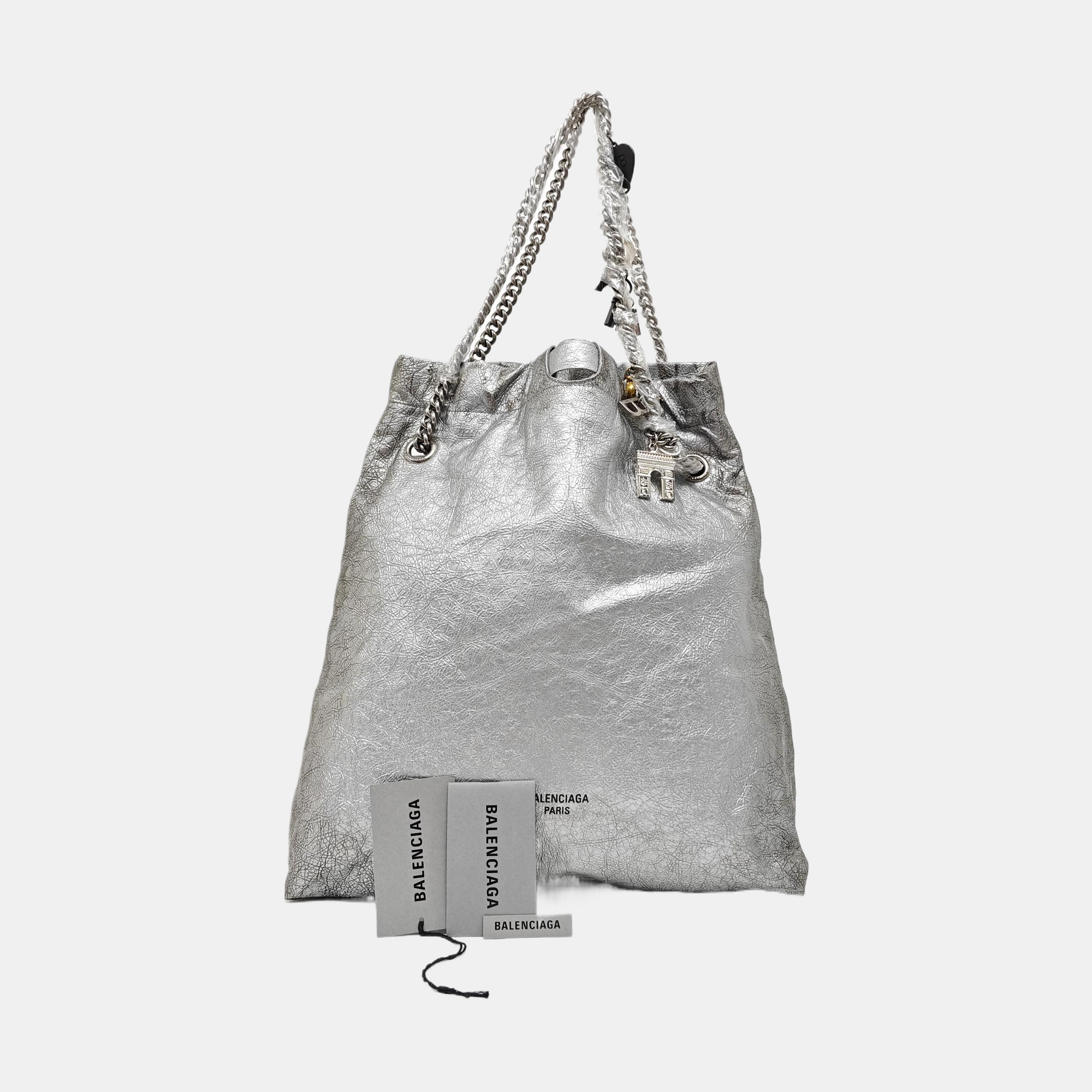 Crush Medium Calfskin Silver