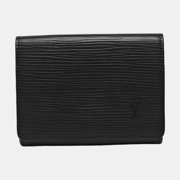 ENVELOPPE Epi Black Card Holder