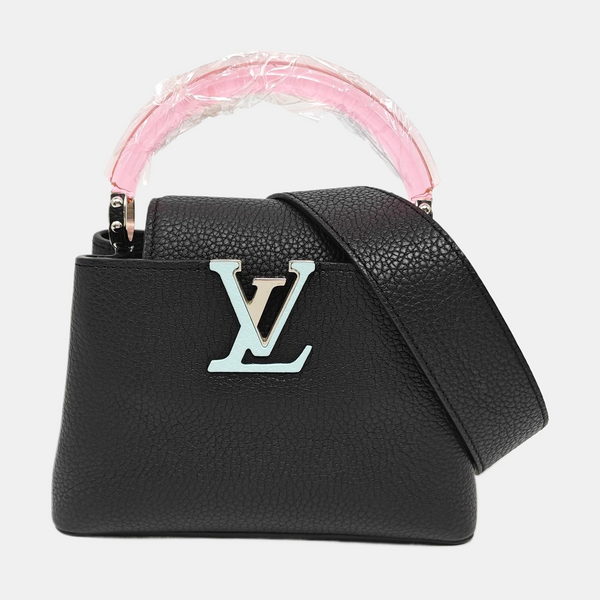 Authenticated pre-owned  CAPUCINES Mini Calfskin Black - Shoulder Bag at Looply
