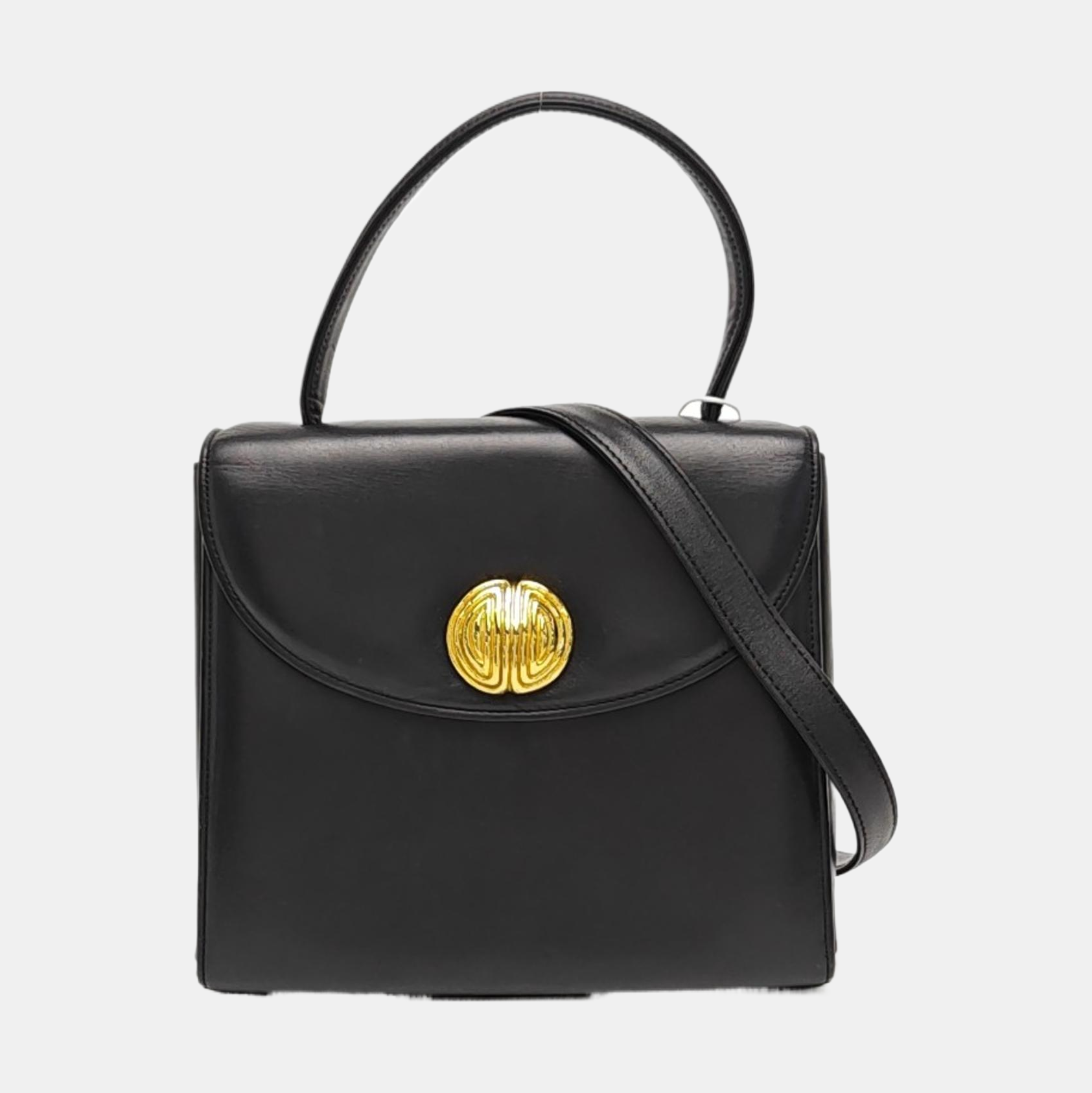 Calfskin Shoulder Bag Black