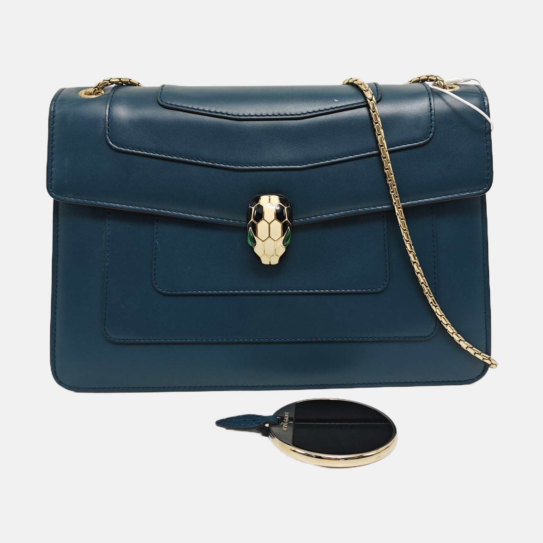 SERPENTI FOREVER Medium Calfskin Blue