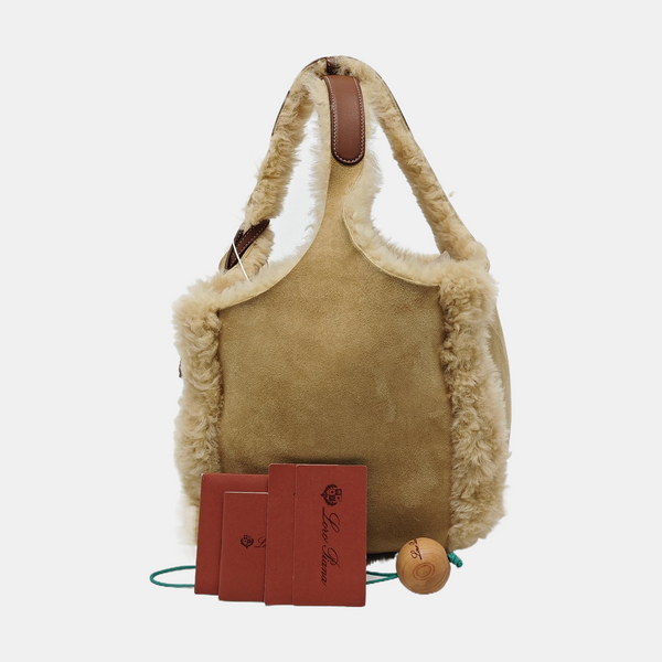 Sheepskin Bucket Bag Brown