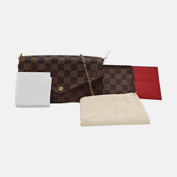 Authenticated pre-owned  FÉLICIE Coated Canvas Brown - Shoulder Bag at Looply