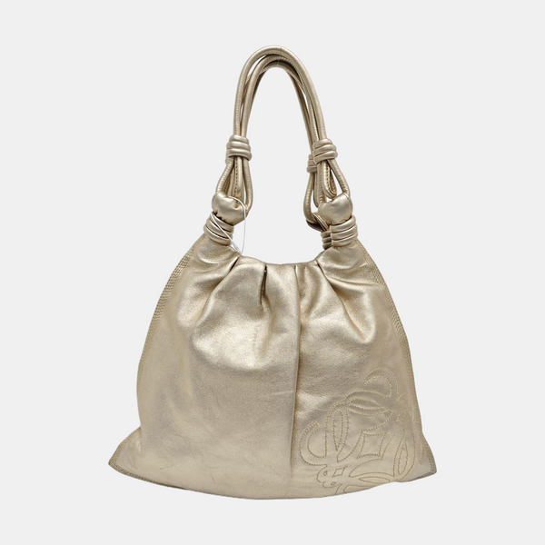 Lambskin Top Handle Bag Beige