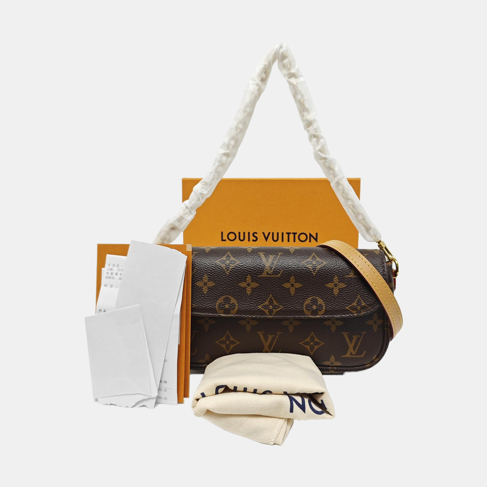 IVY Monogram Coated Canvas Brown