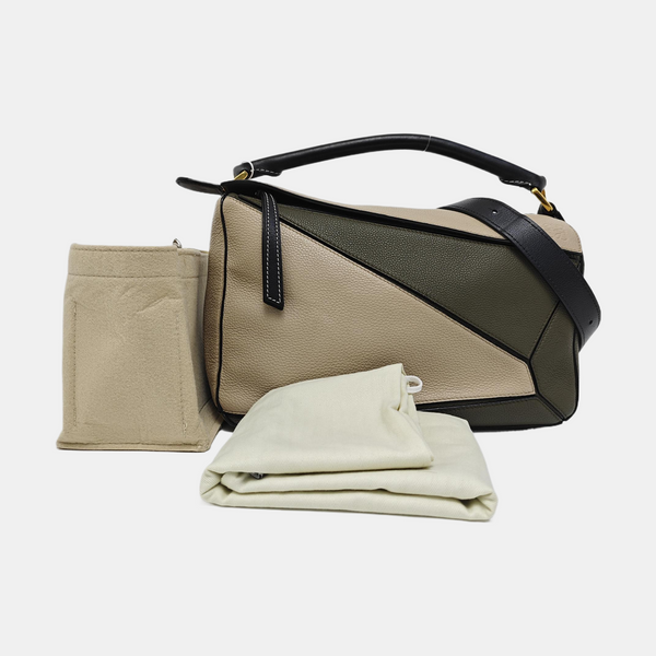 Puzzle Medium Calfskin Gray