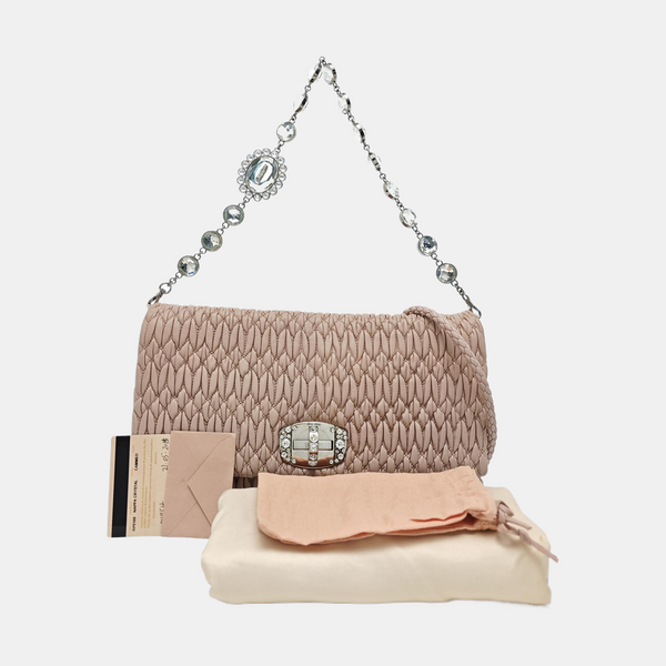 Crystal Quilted Lambskin Pink