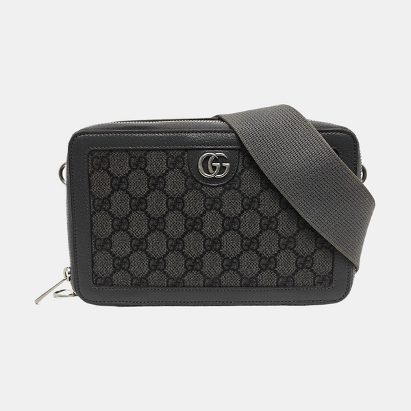 Ophidia Mini Monogram Coated Canvas Gray