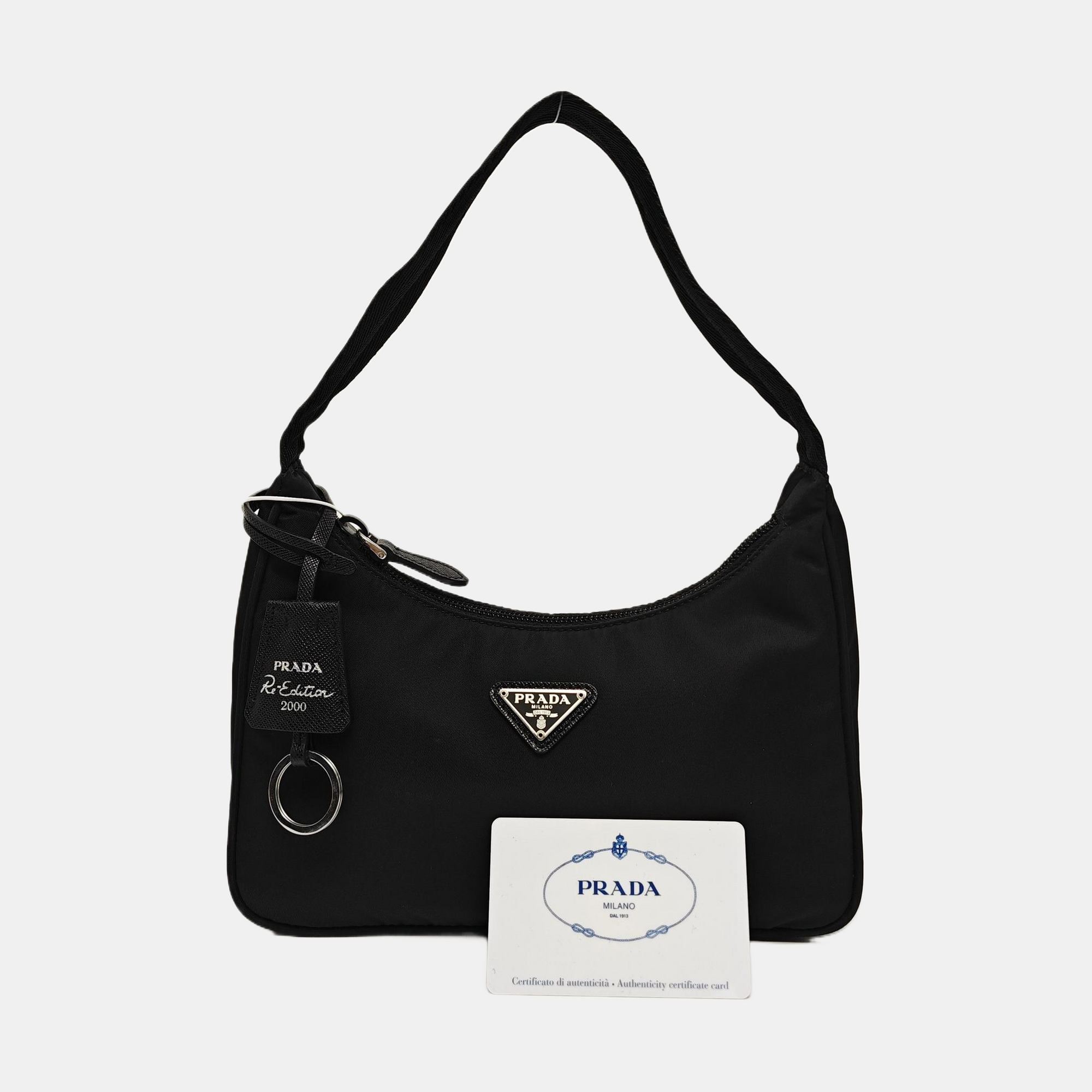 Minibolso de nailon Re-Edition2000 negro