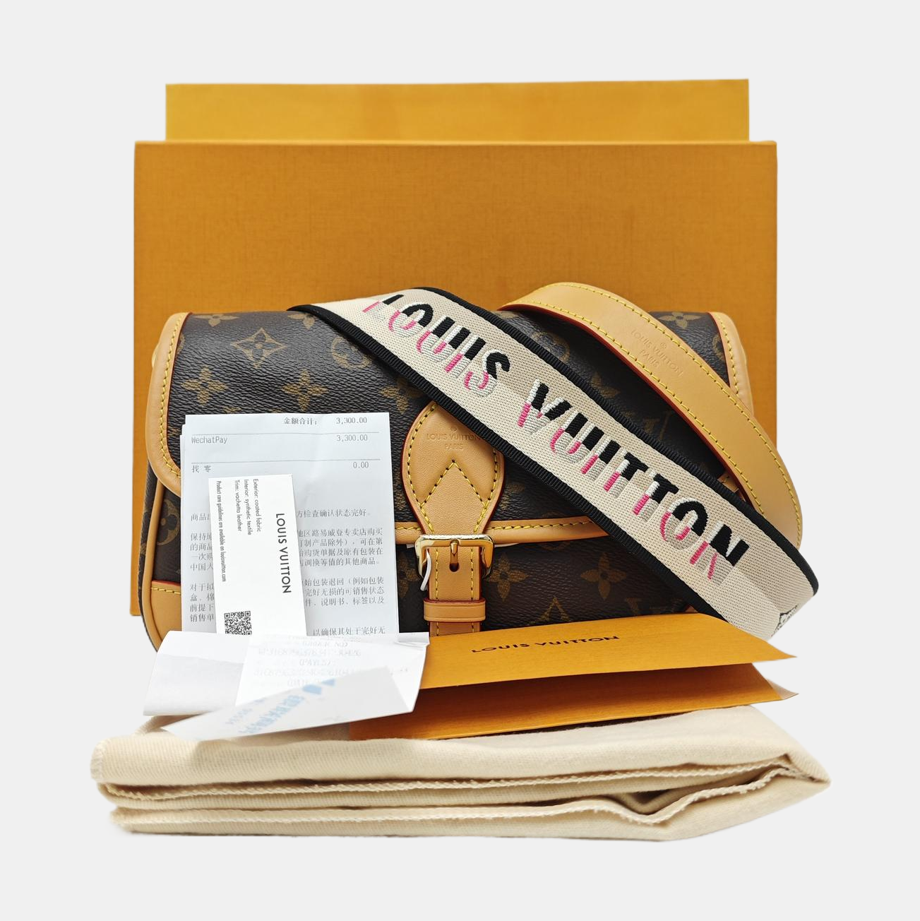 DIANE Monogram Coated Canvas Brown