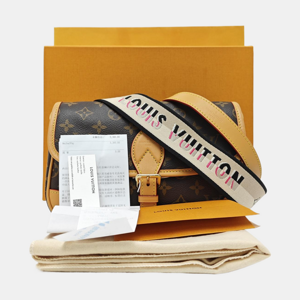DIANE Monogram Coated Canvas Brown