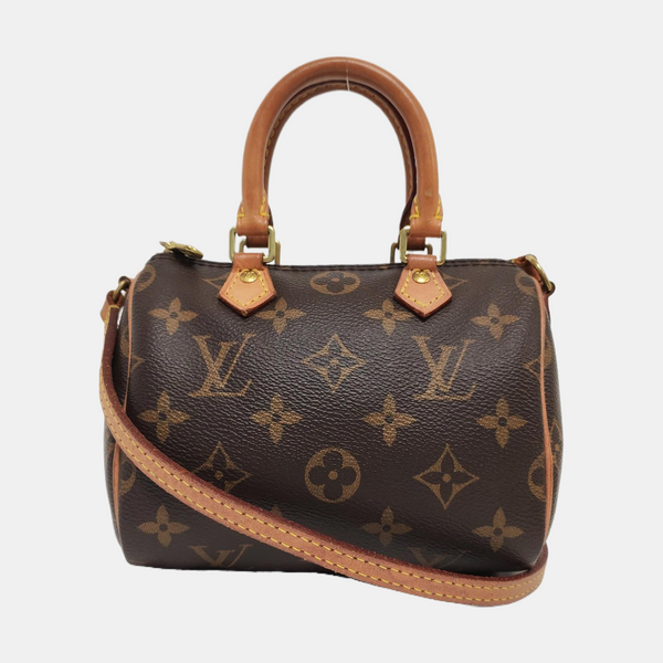 SPEEDY Nano Monogram Coated Canvas Brown