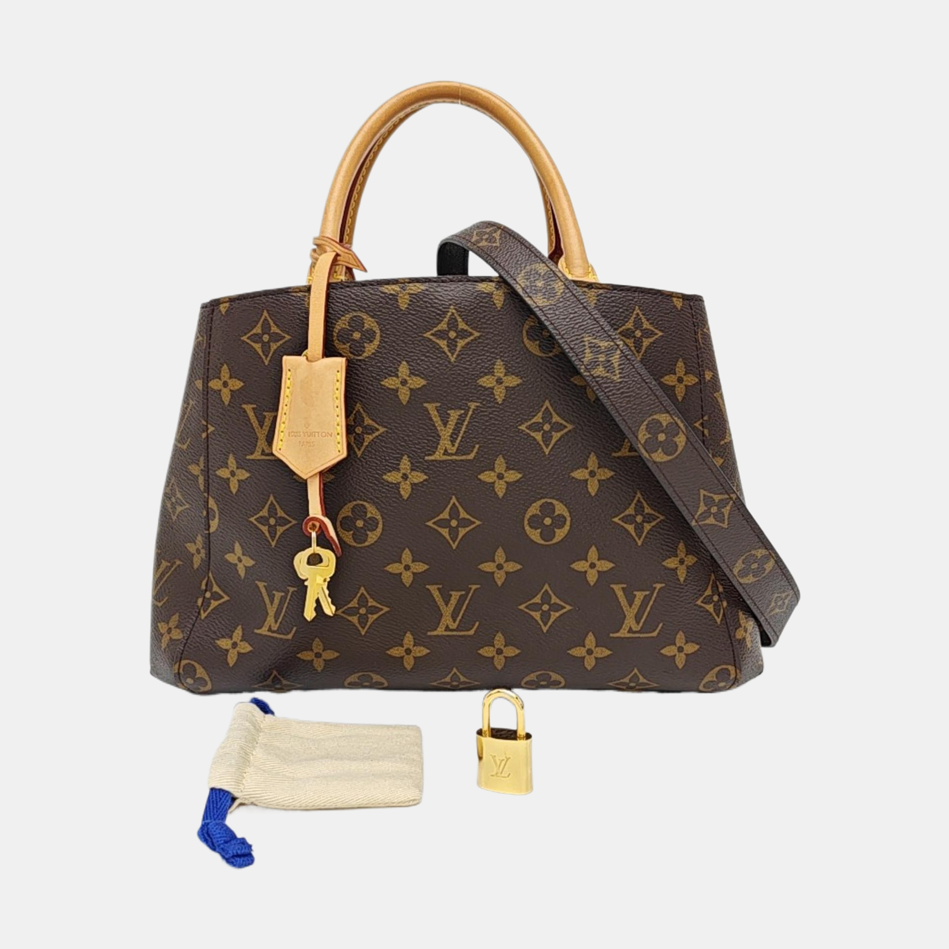 MONTAIGNE Monogram Coated Canvas Brown