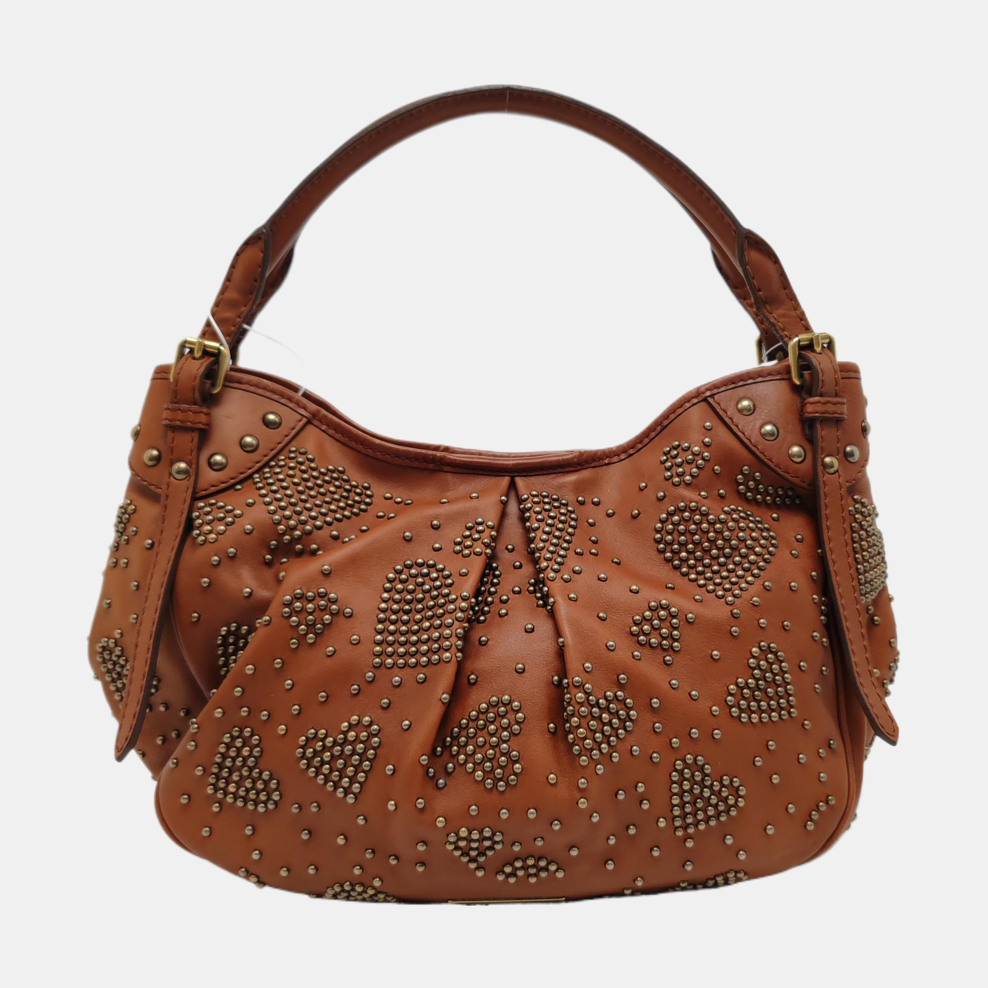 Calfskin Top Handle Bag Brown