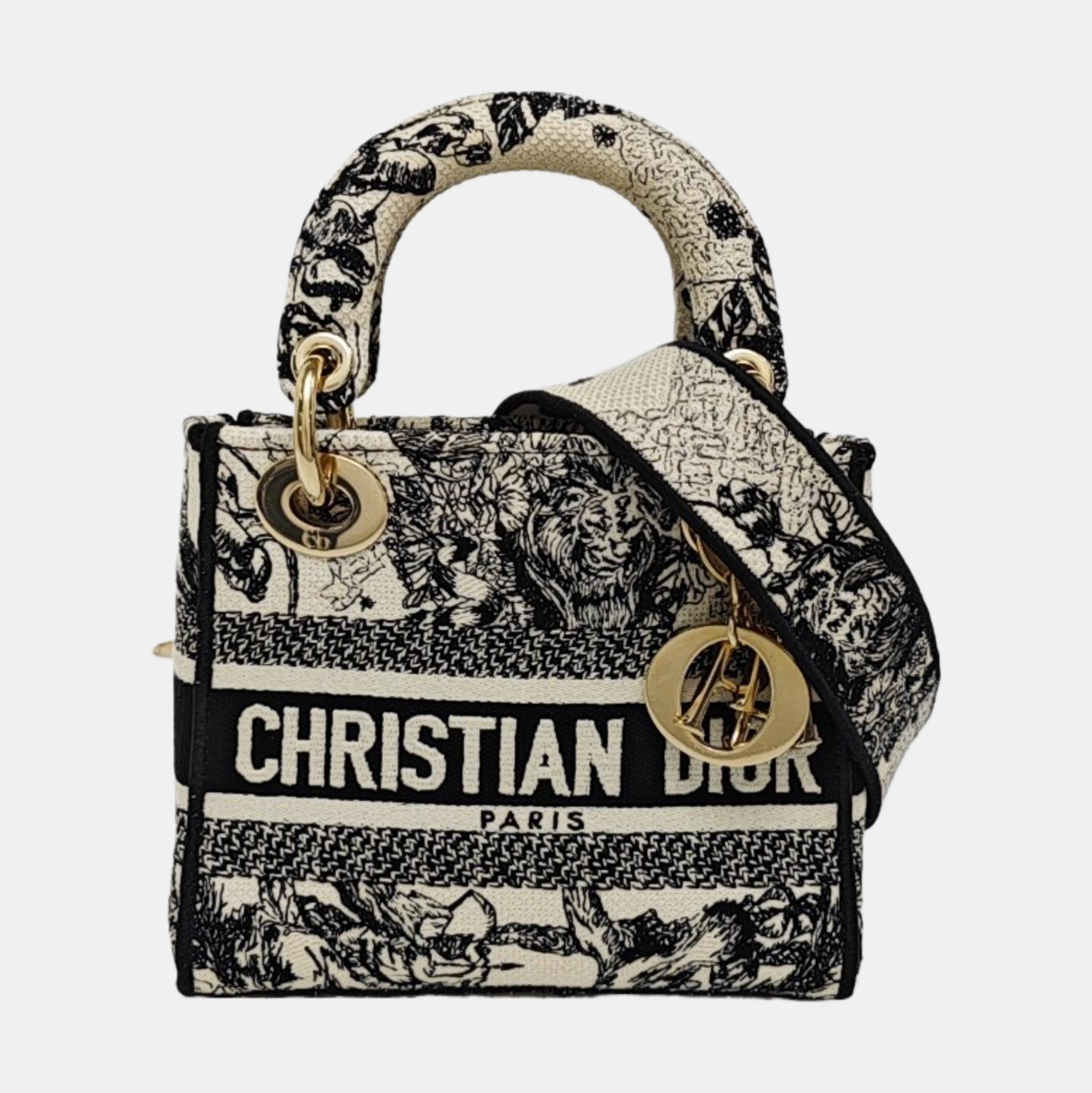 Lady Dior Mini Lona Multicolor