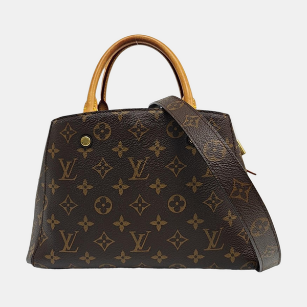 MONTAIGNE BB Monogram Coated Canvas Brown