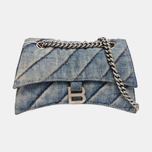 Crush Small Quilted Denim Blue
