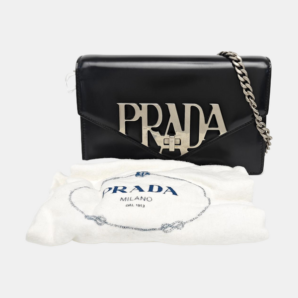 Calfskin Shoulder Bag Black