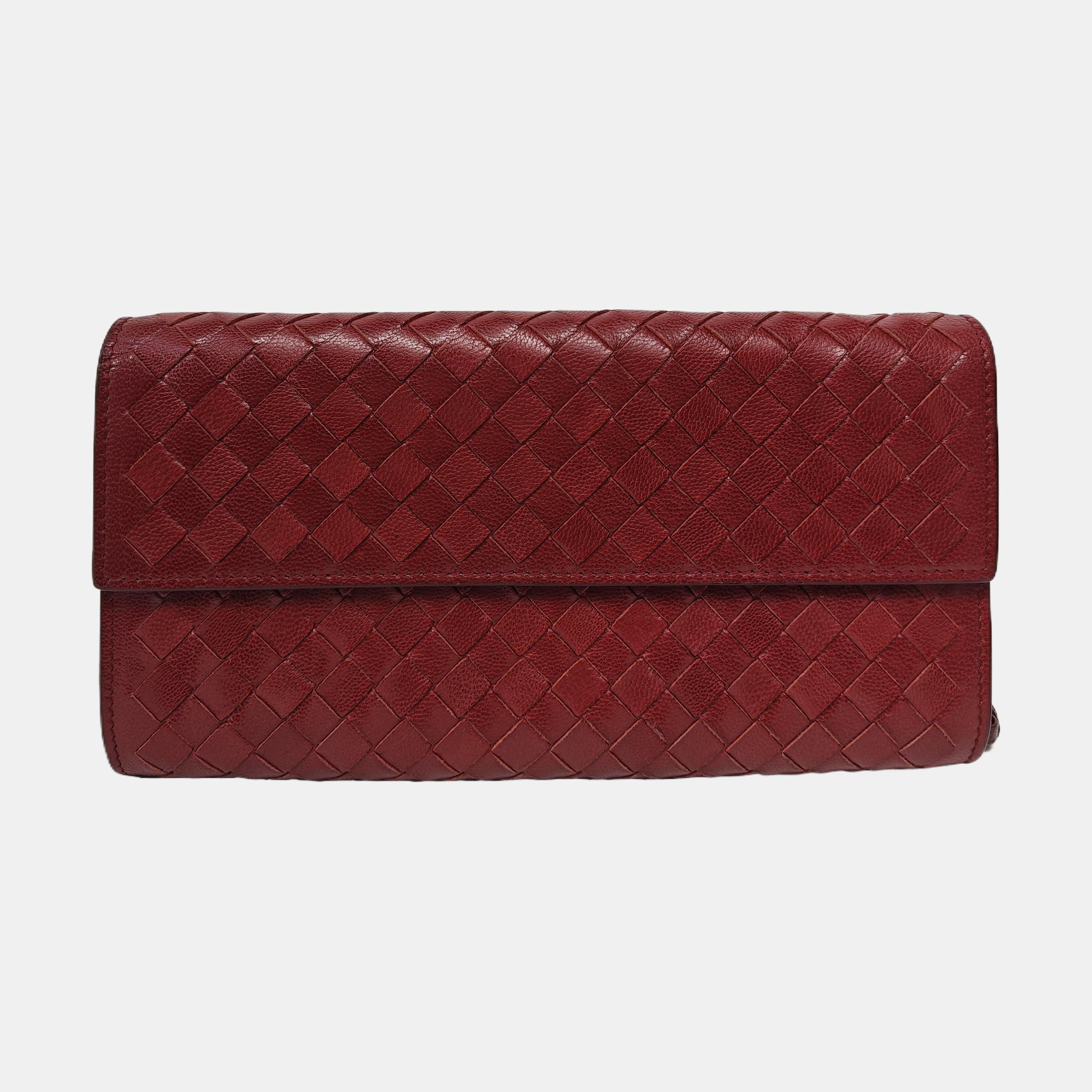 Lambskin Wallet Red