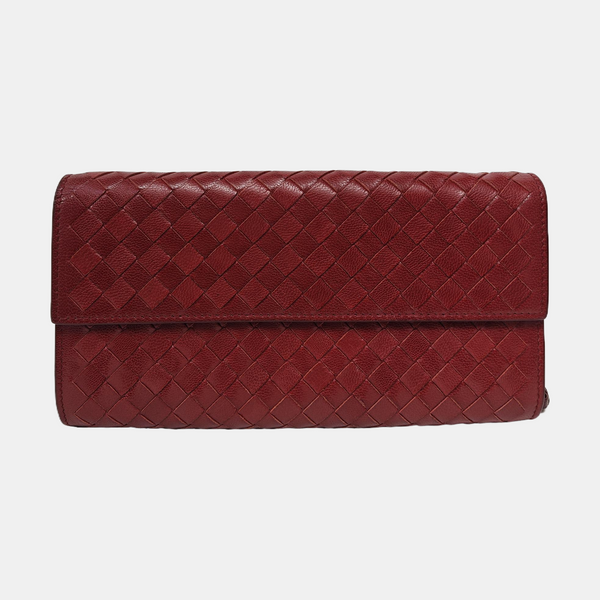 Lambskin Wallet Red