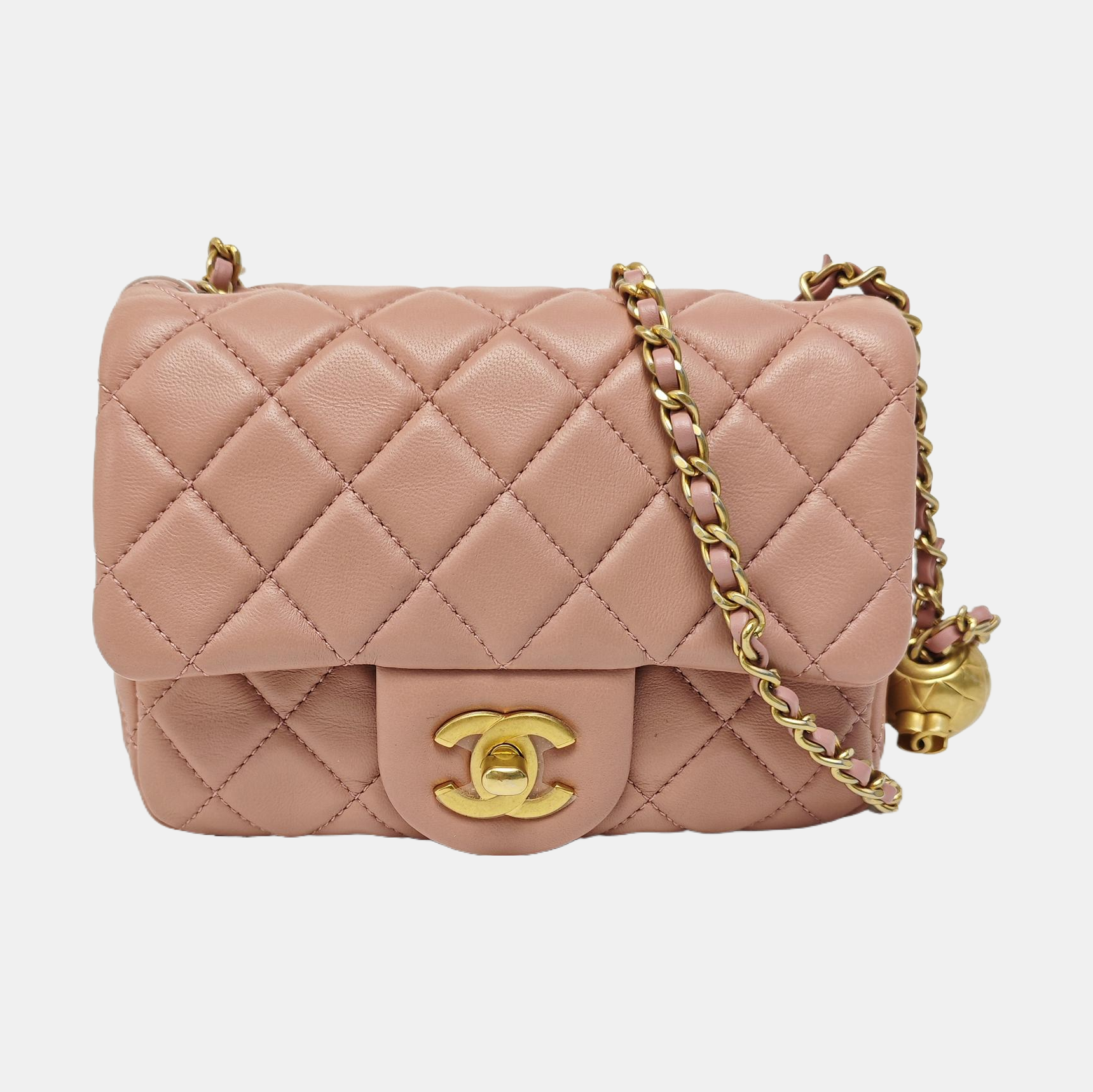 CLASSIC FLAP Mini Quilted Lambskin Pink
