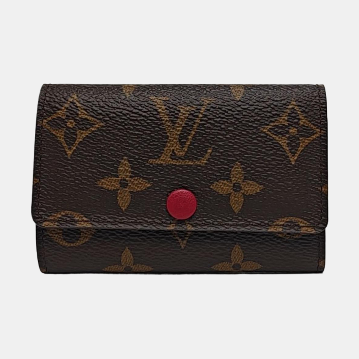 Monogram Coated Canvas Key Pouch Brown