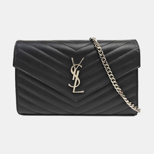MONOGRAM Medium Chevron Calfskin Black
