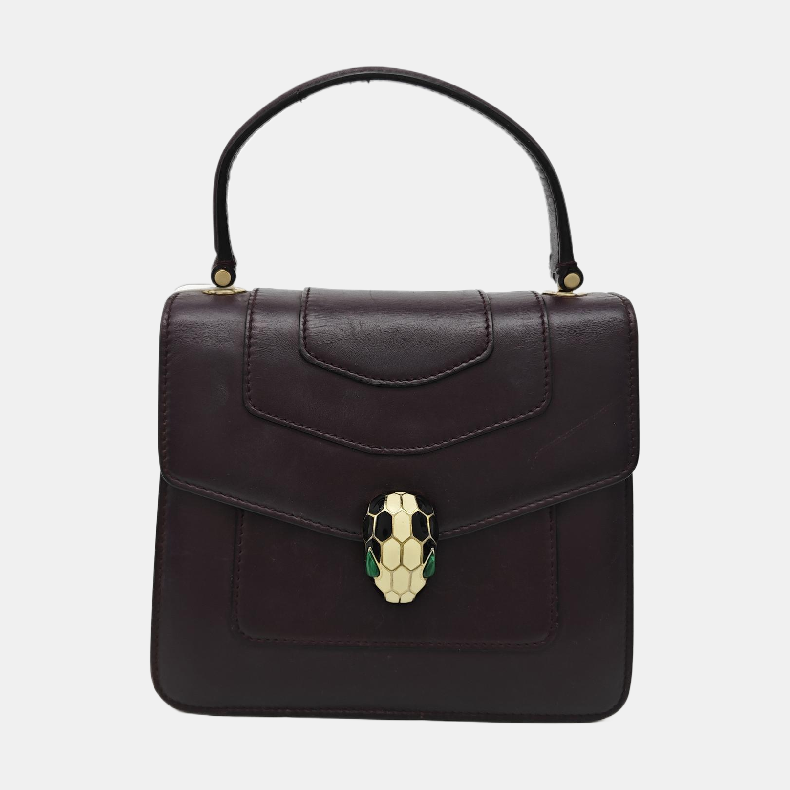 SERPENTI FOREVER Small Calfskin Red