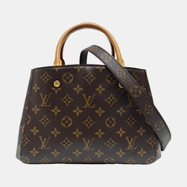 MONTAIGNE Monogram Coated Canvas Brown