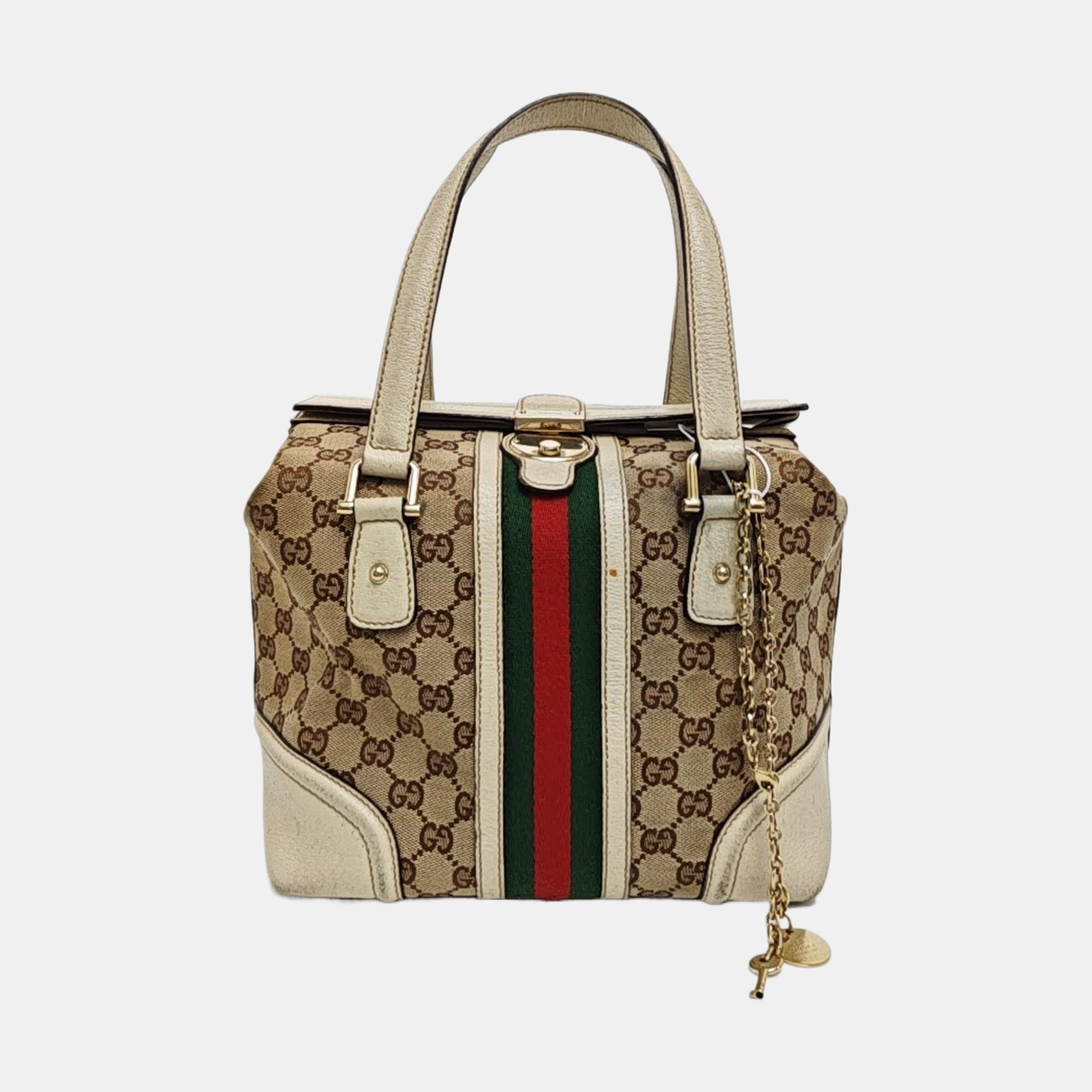 Monogram Canvas Tote Bag Brown