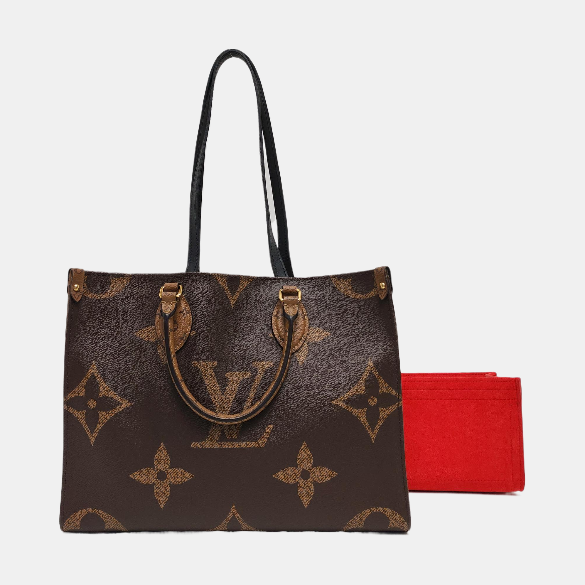 ONTHEGO MM Monogram Coated Canvas Brown