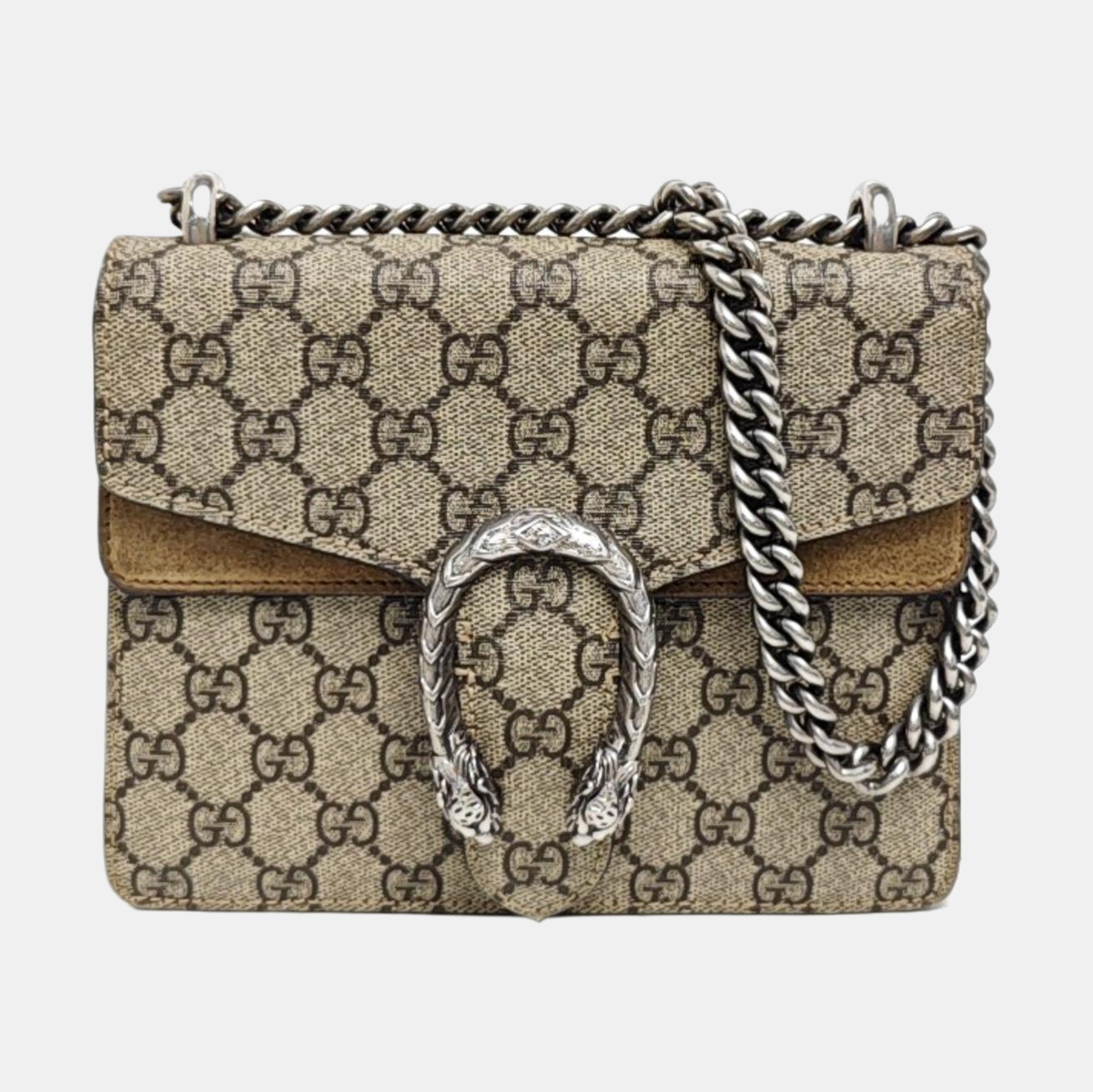 Dionysus Mini Monogram Coated Canvas Beige