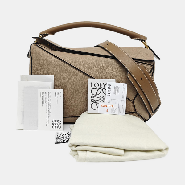 Puzzle Medium Calfskin Gray