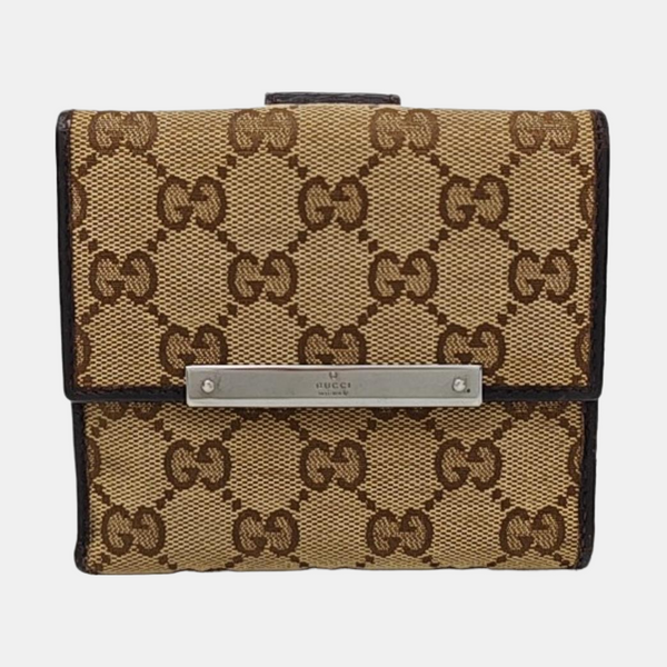 Signature Monogram Canvas Beige Wallet