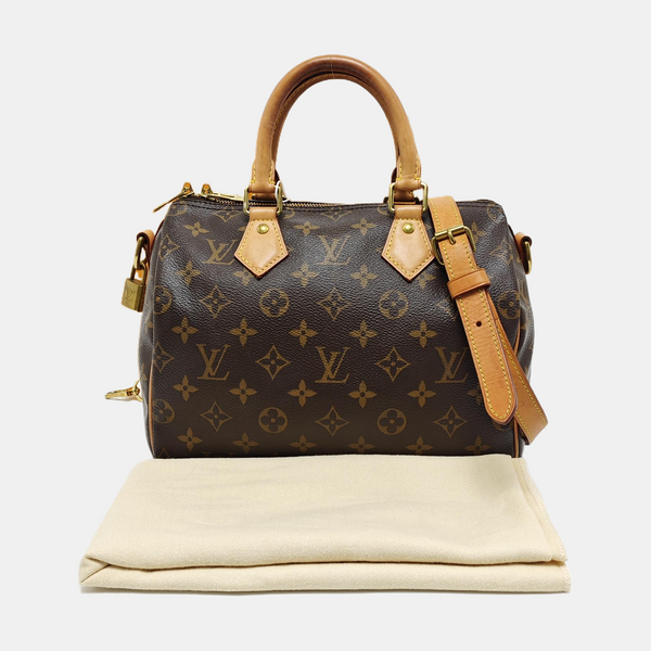 SPEEDY 25 Monogram Coated Canvas Brown