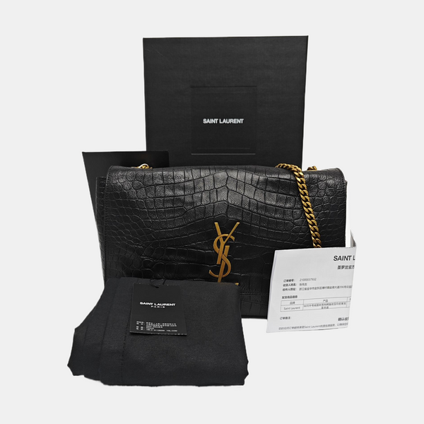 Calfskin Shoulder Bag Black