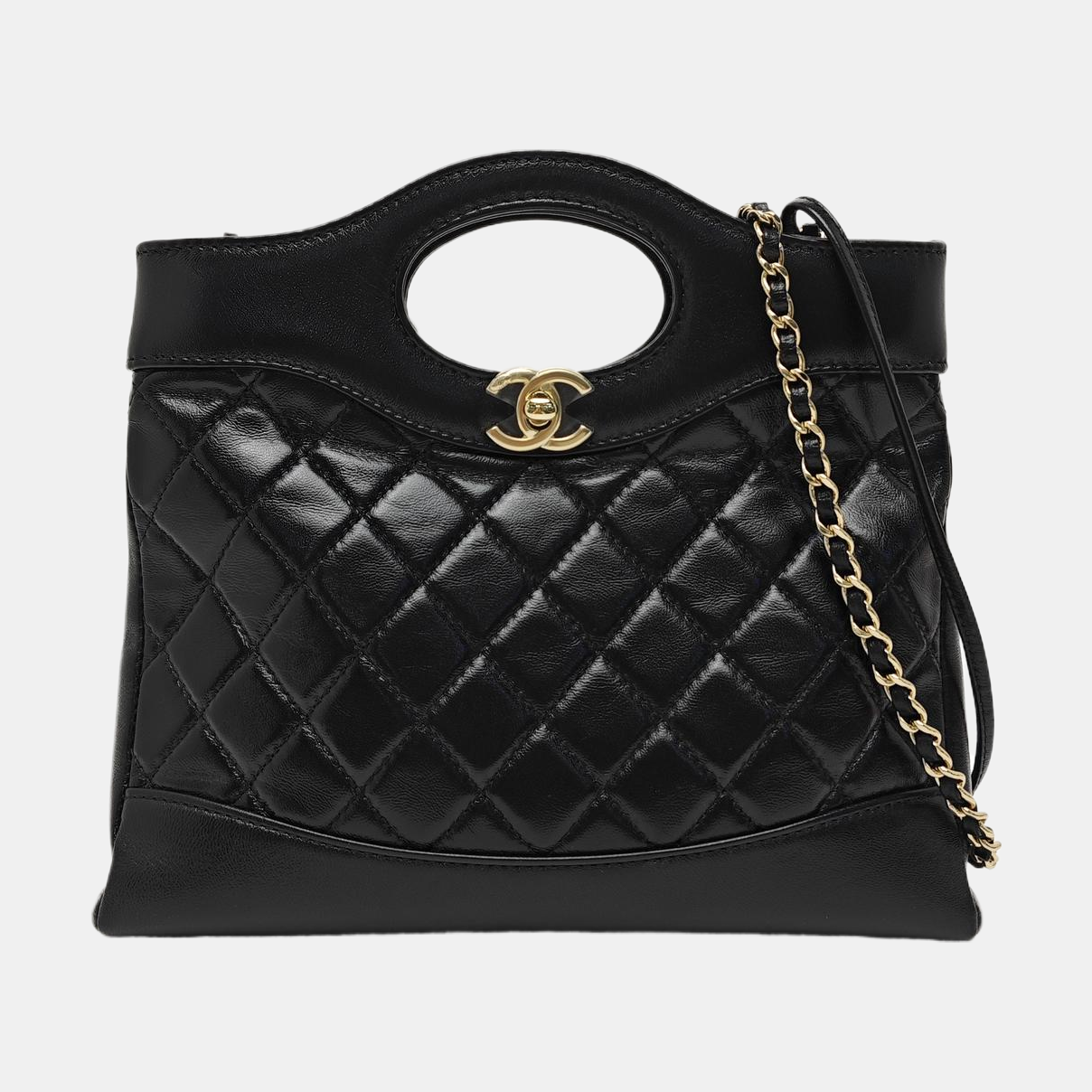 CHANEL 31 Mini Quilted Calfskin Black