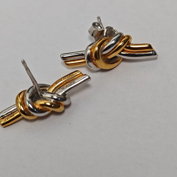 KNOT Brass Gold Stud Earrings