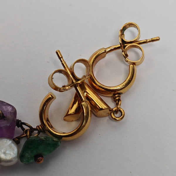 Metal Gold Stud Earrings