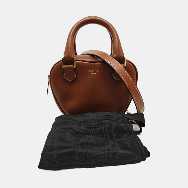 Calfskin Shoulder Bag Brown