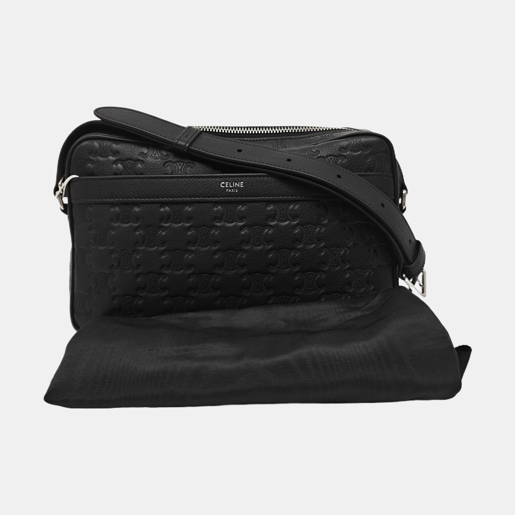Calfskin Shoulder Bag Medium Black
