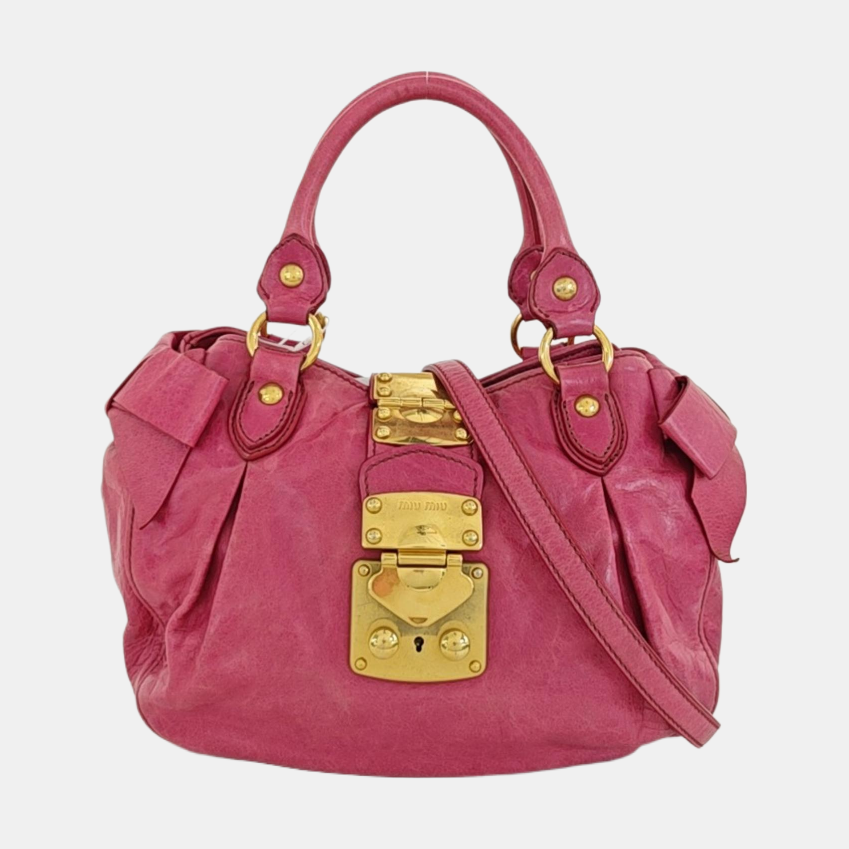 Miu Coffer Calfskin Red