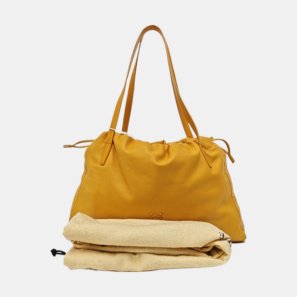 Calfskin Top Handle Bag Yellow