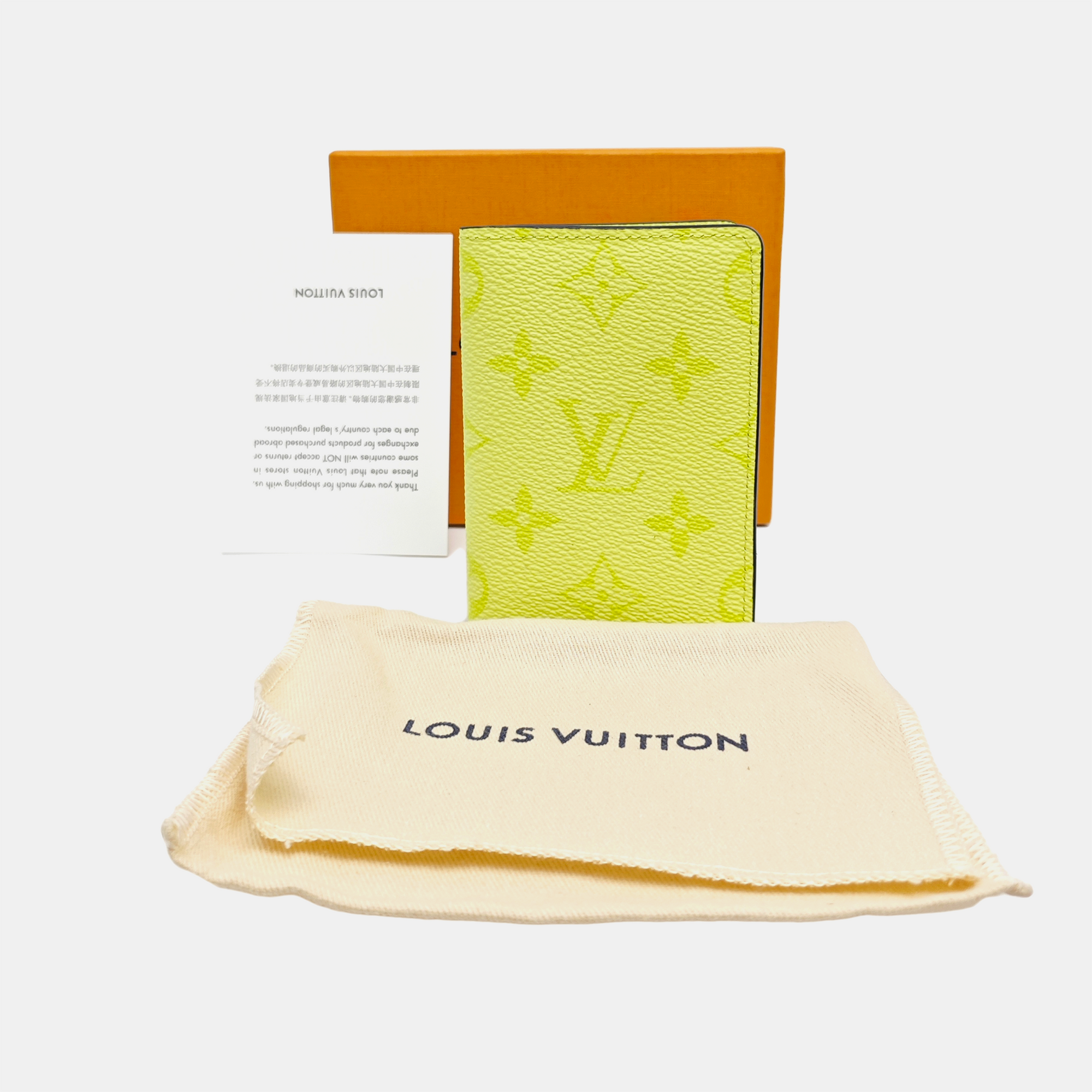 Monogram Coated Canvas Card Holder Yellow