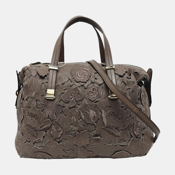 Lambskin Shoulder Bag Gray