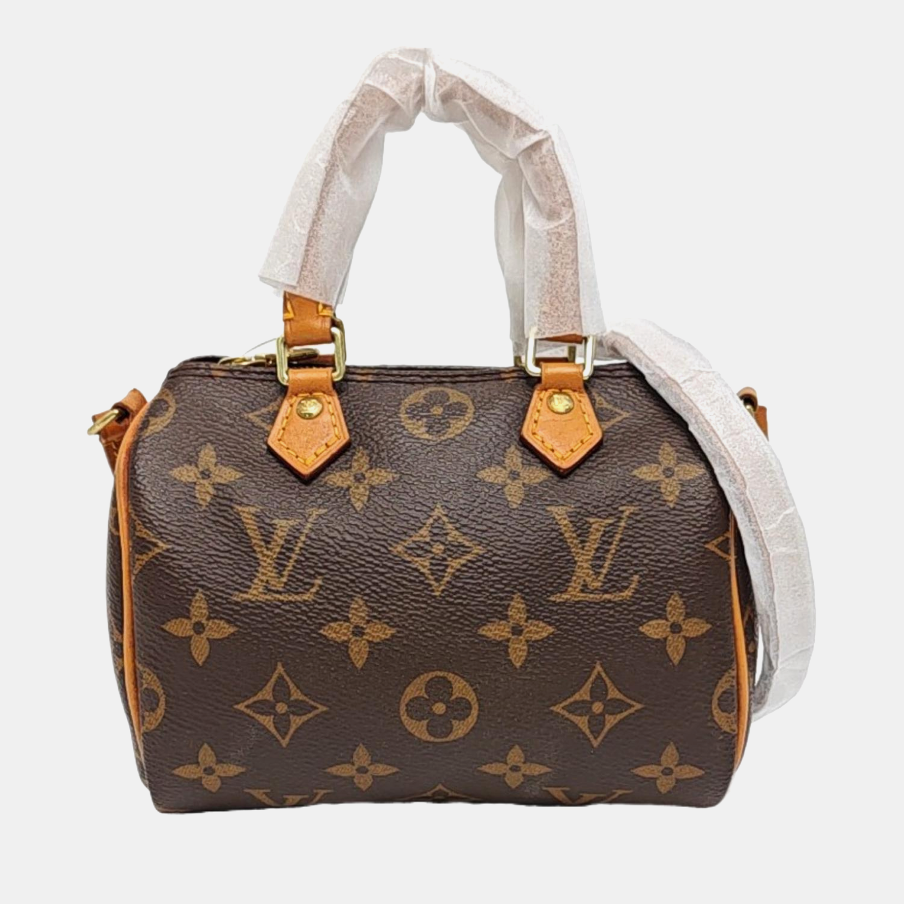 SPEEDY Nano Monogram Coated Canvas Brown