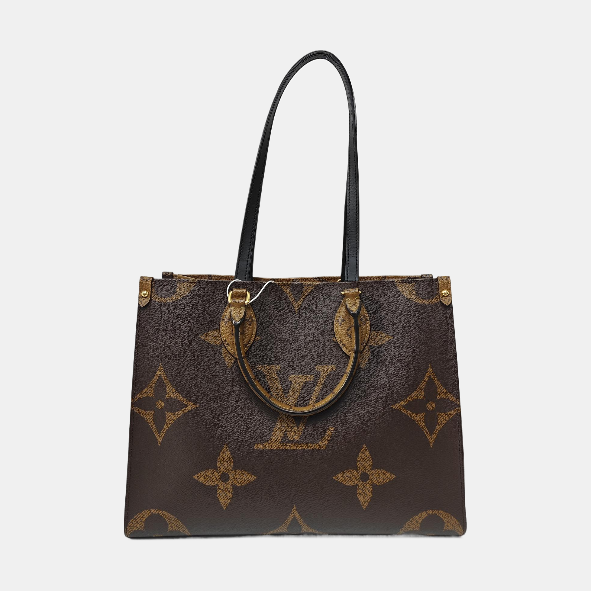 ONTHEGO MM Monogram Coated Canvas Brown