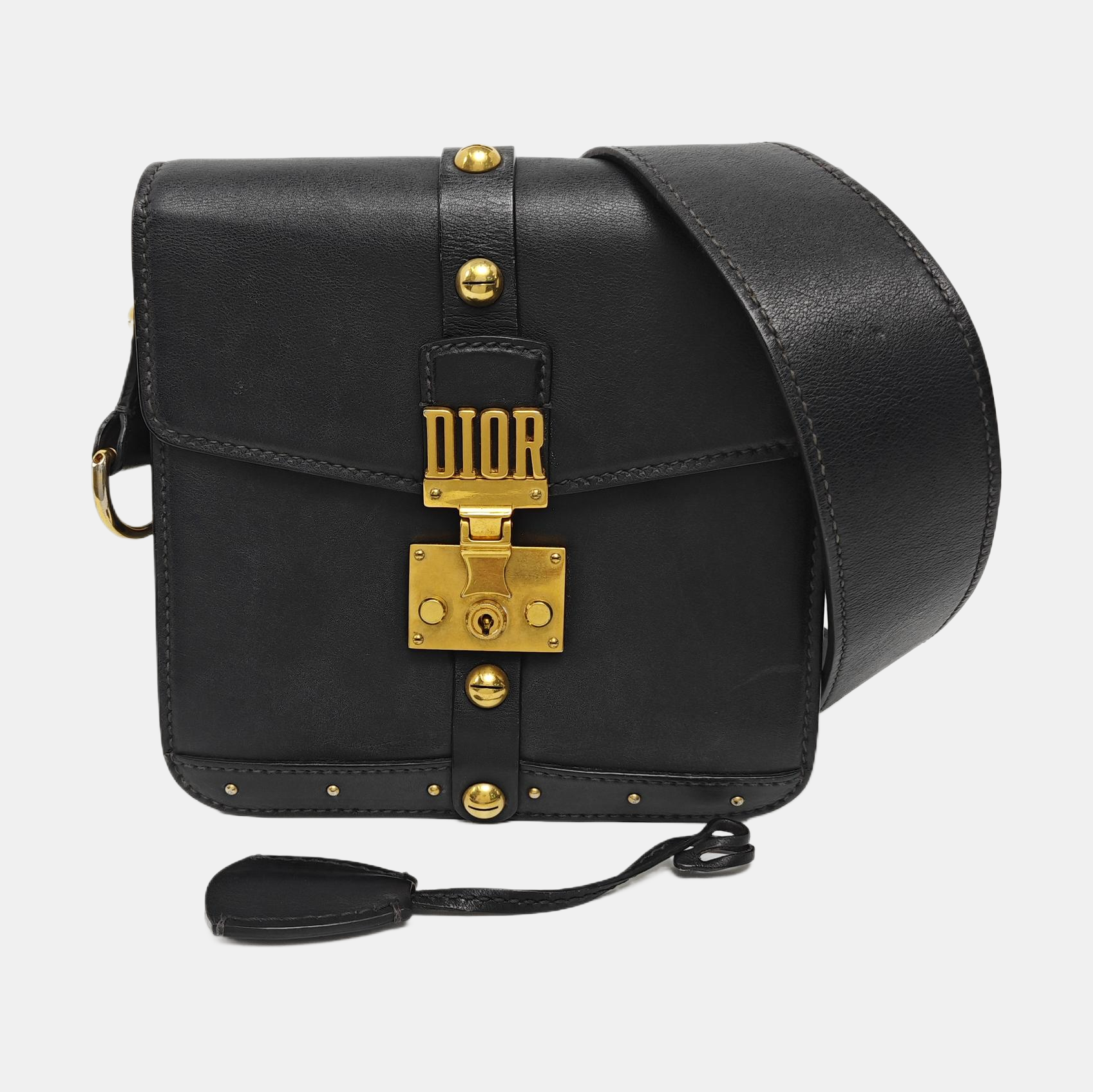 Calfskin Shoulder Bag Black