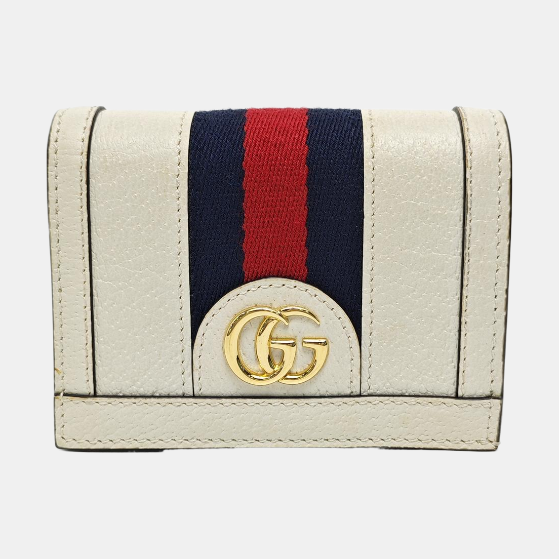 Ophidia Mini Calfskin White Wallet
