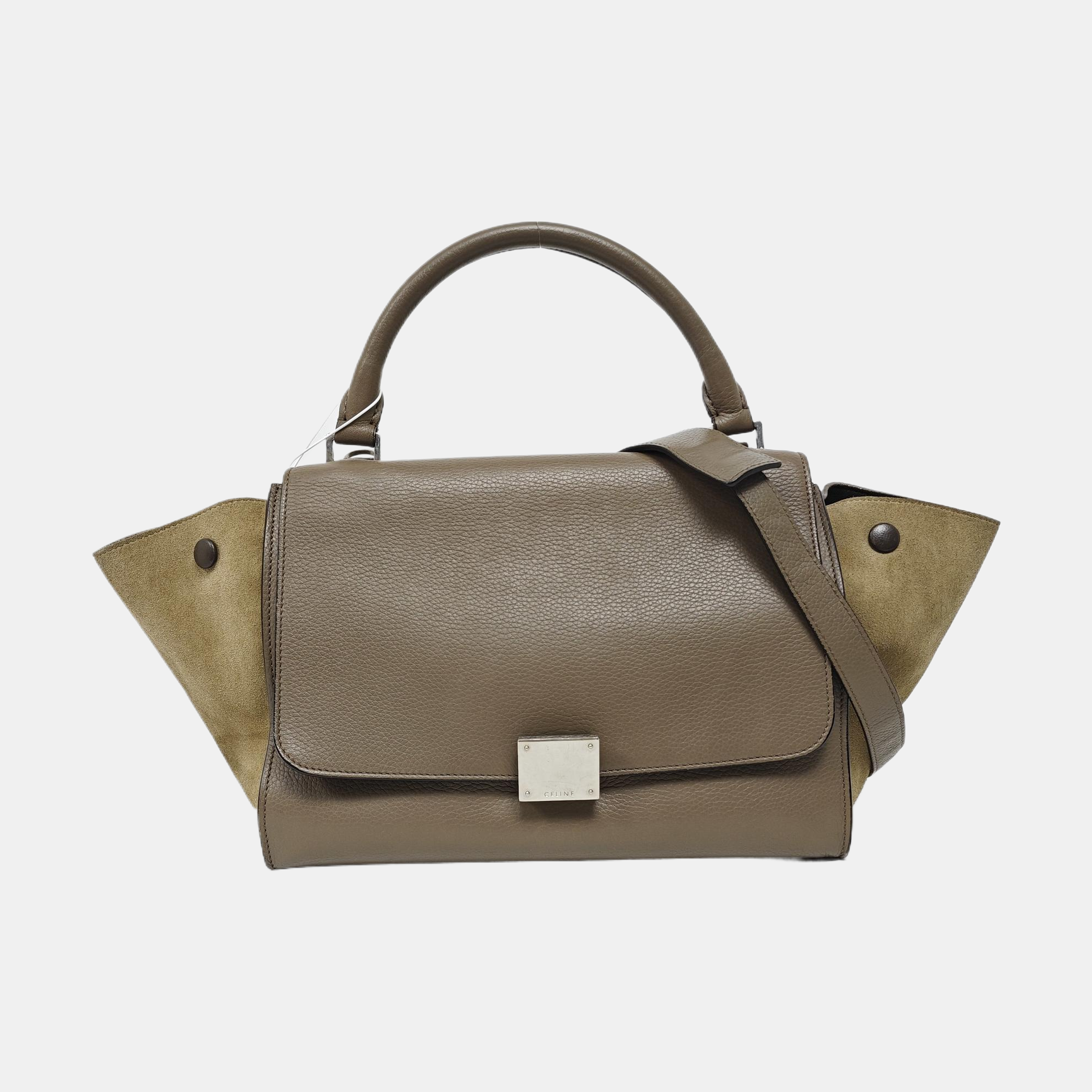 TRAPEZE Small Calfskin Gray